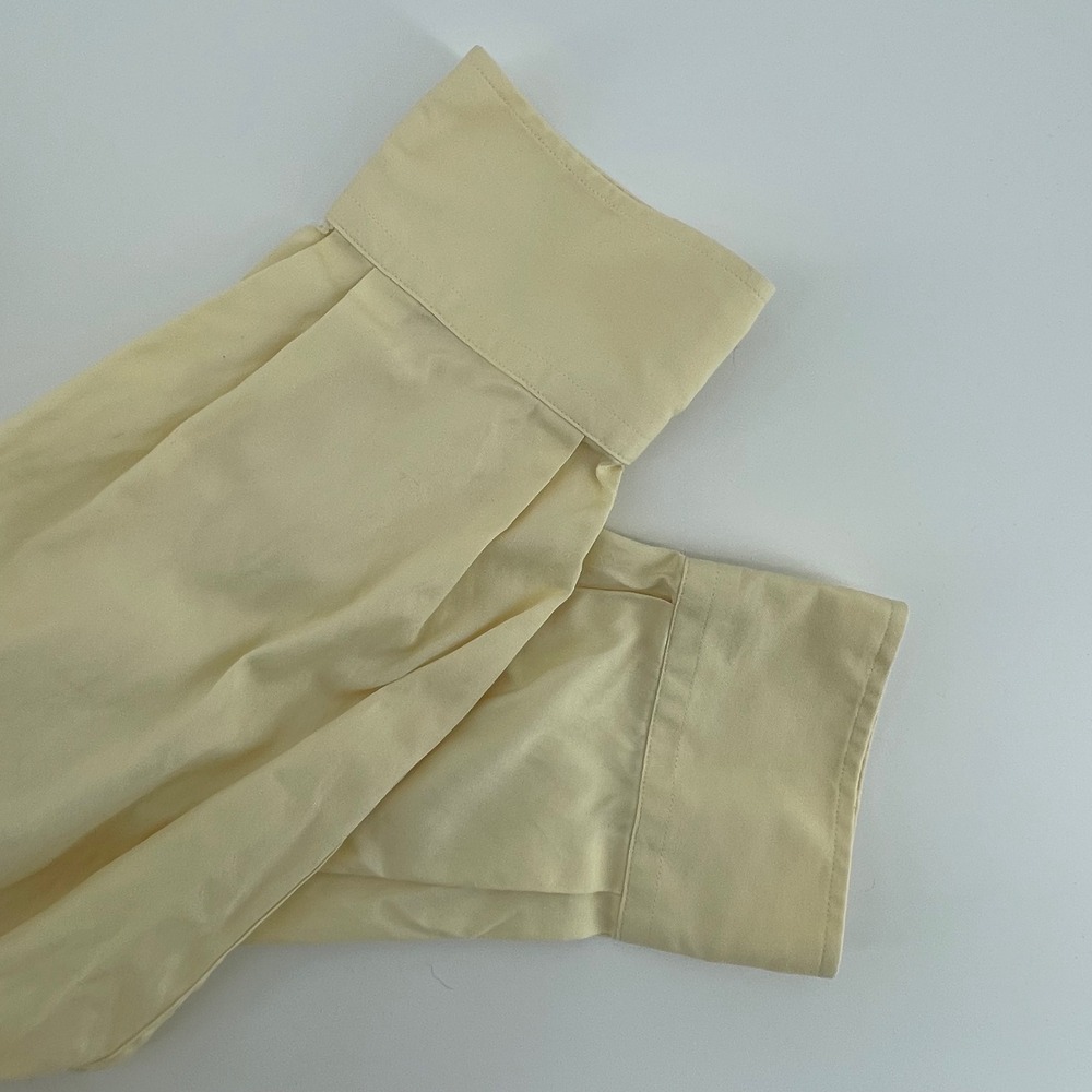 Nautica Mens Yellow 2 Ply Cotton Button Down Shirt Size 17 34/35 Long Sleeve - Picture 11 of 13